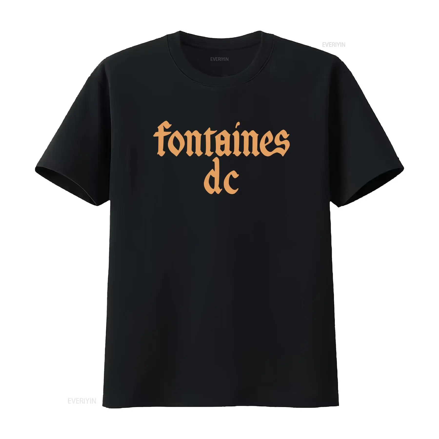 Mens Fashion Black Shirt - Fontaines D C '고딕 로고' 블랙