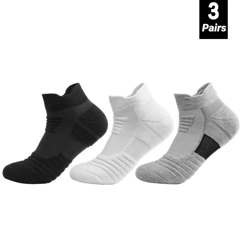 Socks Ankle Men - 3켤레의 미끄럼 방지 축구 양말 남성용