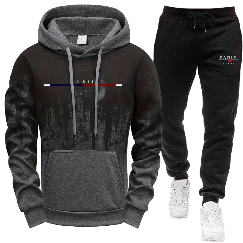 Mens Fashion Workwear - 남성 세트/후드티/바지 가을 겨울 후드 스웨트셔츠