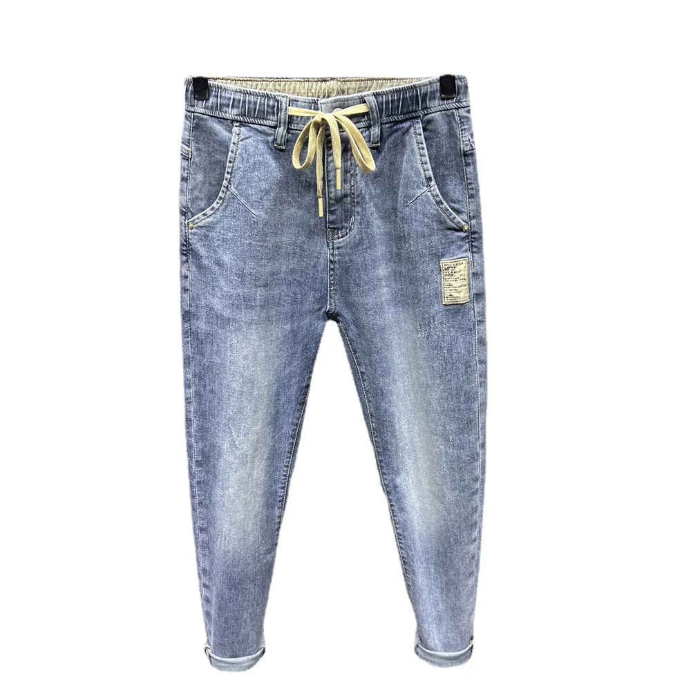 Men'S Fashion With Baggy Jeans - 남성용 신축성 드로스트링 카고 워싱 의류,