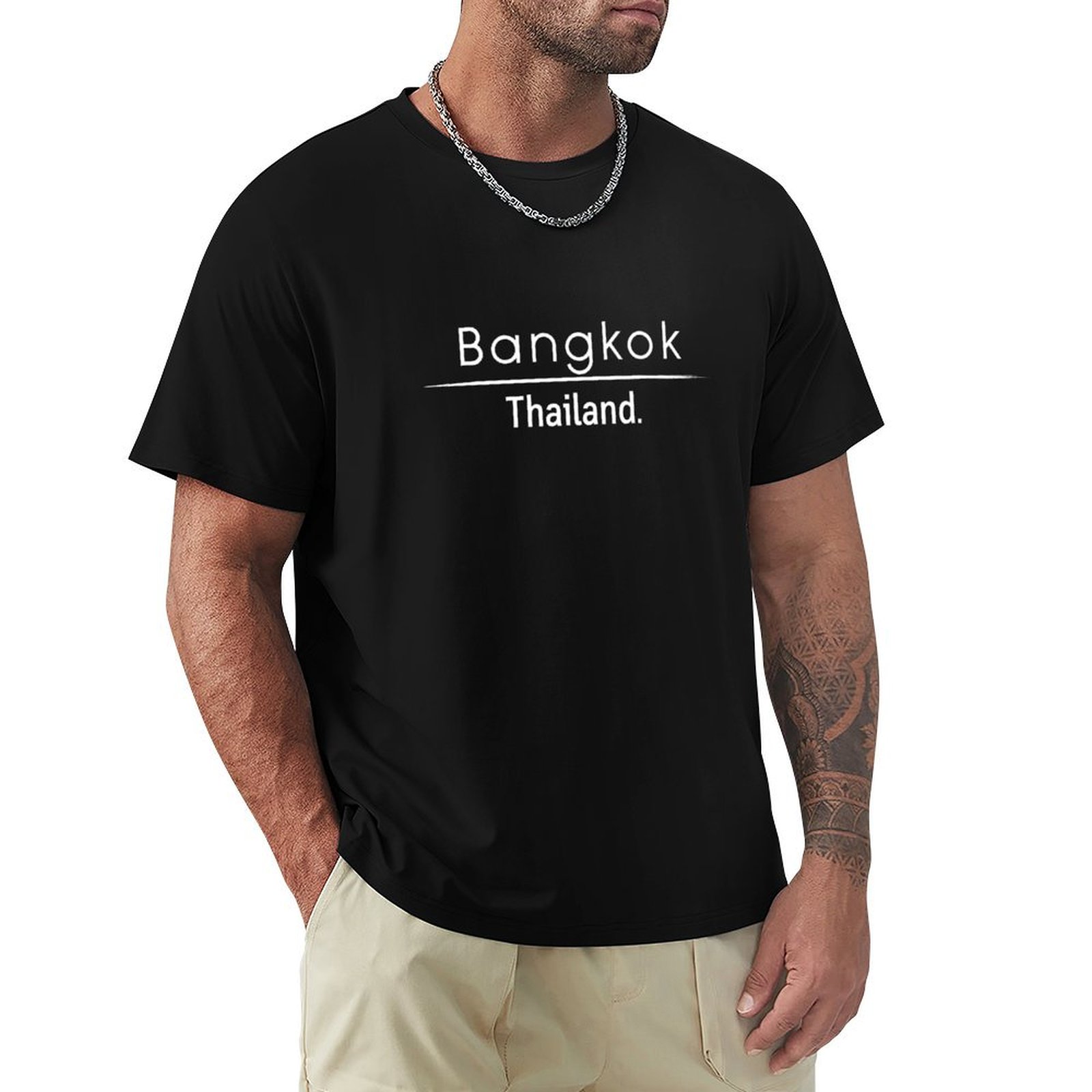 Mens Fashion Bangkok - 방콕 태국 티셔츠 패션 프린트 캐주얼