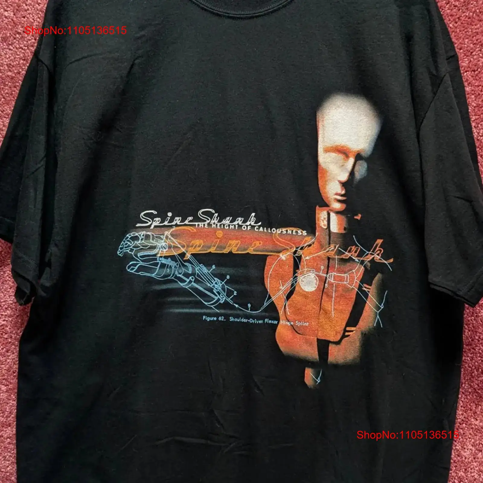 Mens Fashion Black Shirt - Spineshank the Height of Callousness 티셔츠