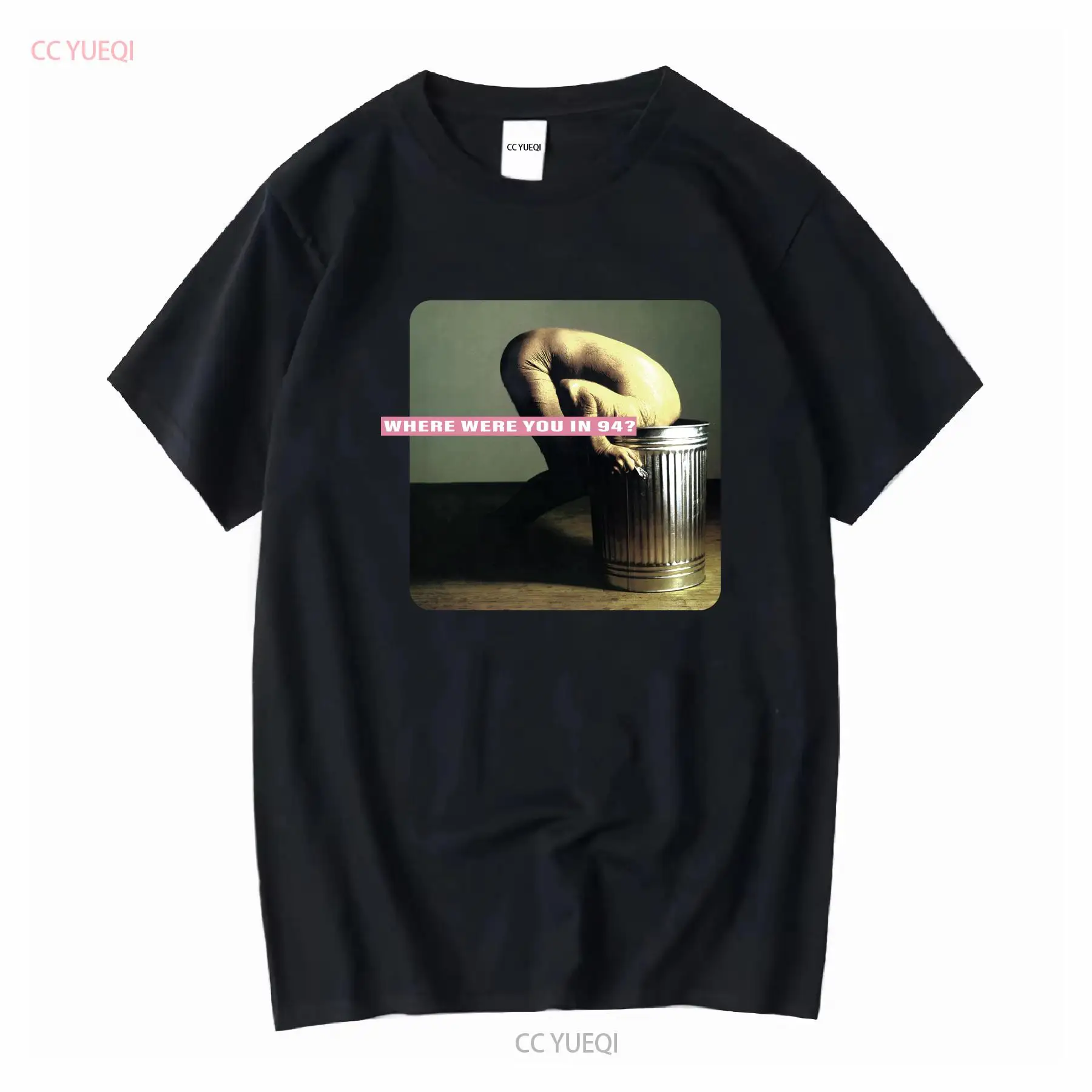 Mens Fashion Black Shirt - 빈티지 테라피 밴드 트러블검 헤비 코튼