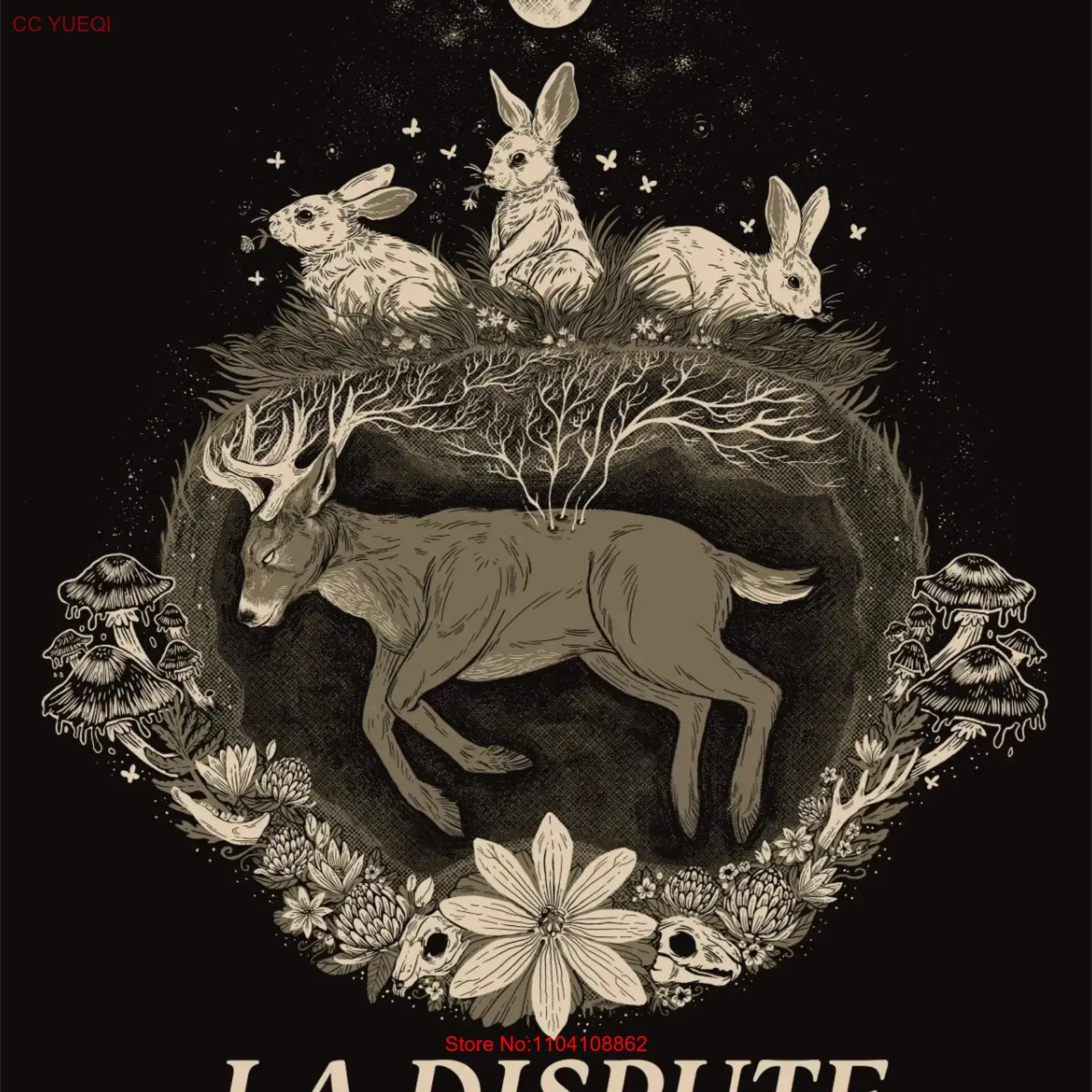 Mens Fashion Black Shirt - La Dispute 블랙 티셔츠 코튼 모든