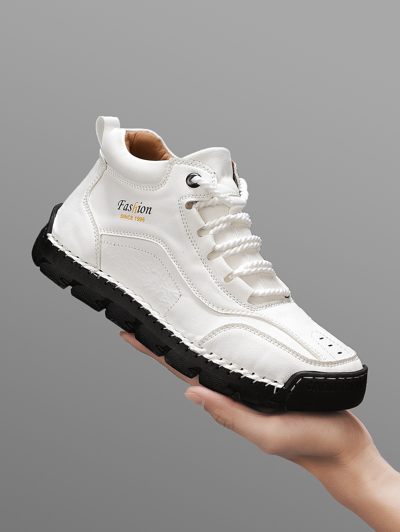 Men'S Fashion Footwear - 남성용 수제 미드탑 캐주얼 신발, 심플한
