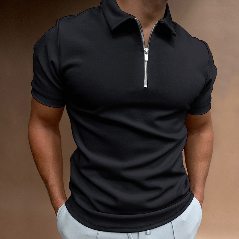 Mens Fashion Quarter Zip - 여름 남성용 쿼터 지퍼 반팔 캐주얼