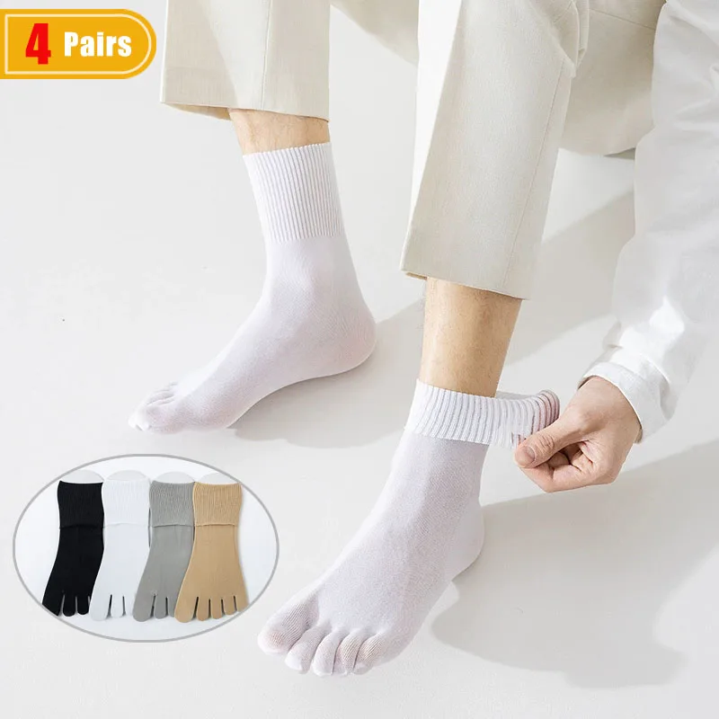 Socks Ankle Men - 4 쌍 여름 얇은 다섯 손가락