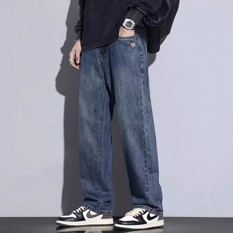 봄 가을 미국 레트로 캐주얼 바지 남성 하이 스트리트  - Men'S Fashion With Baggy Jeans 리뷰 및 가격