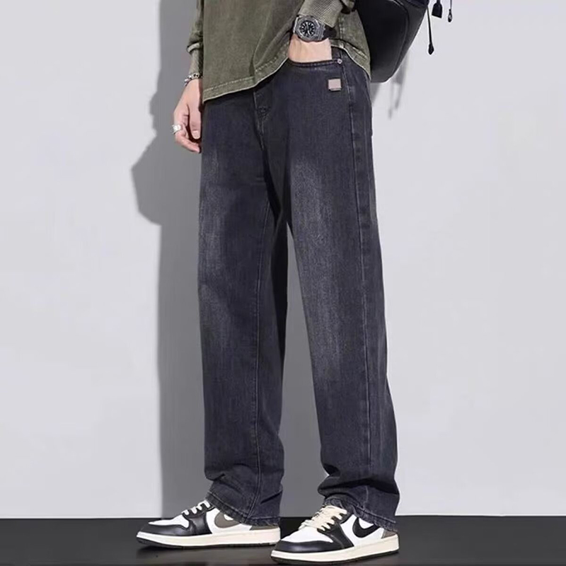 봄 가을 미국 레트로 캐주얼 바지 남성 하이 스트리트  - Men'S Fashion With Baggy Jeans 리뷰 및 가격