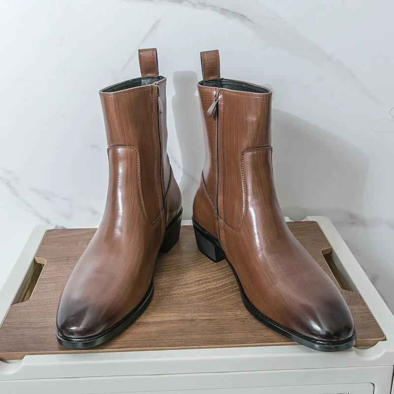 클래식 편안한 앵클 부츠 패션 남성 캐주얼 가죽 첼시  - Men'S Fashion Footwear 리뷰 및 가격