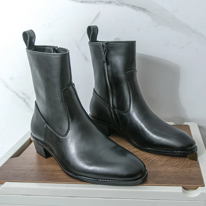 클래식 편안한 앵클 부츠 패션 남성 캐주얼 가죽 첼시  - Men'S Fashion Footwear 리뷰 및 가격