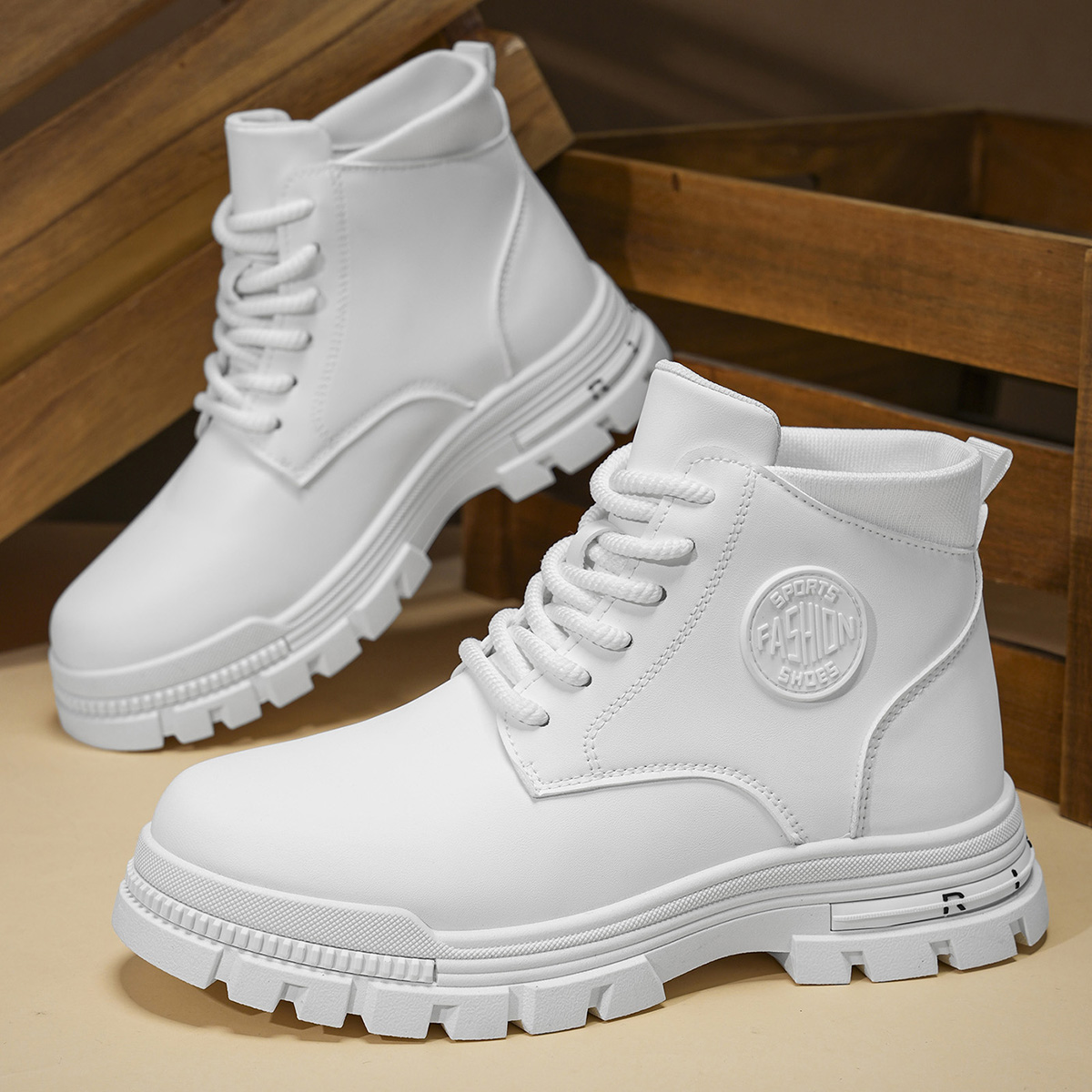 남성용 패셔너블한 사계절용 흰색 오토바이 부츠 가을 겨 - Men'S Fashion Footwear 리뷰 및 가격