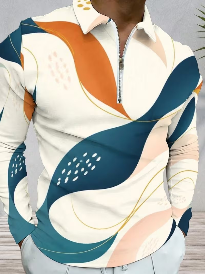 새로운 남성용 긴팔 폴로 셔츠로, 네 분의 길이로 지퍼 - Mens Fashion Quarter Zip 리뷰 및 가격