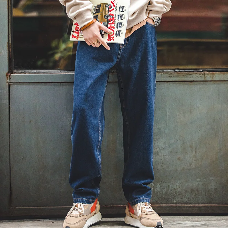 Maden 워싱 데님 청바지, 레트로 루즈 스트레이트  - Men'S Fashion With Baggy Jeans 리뷰 및 가격
