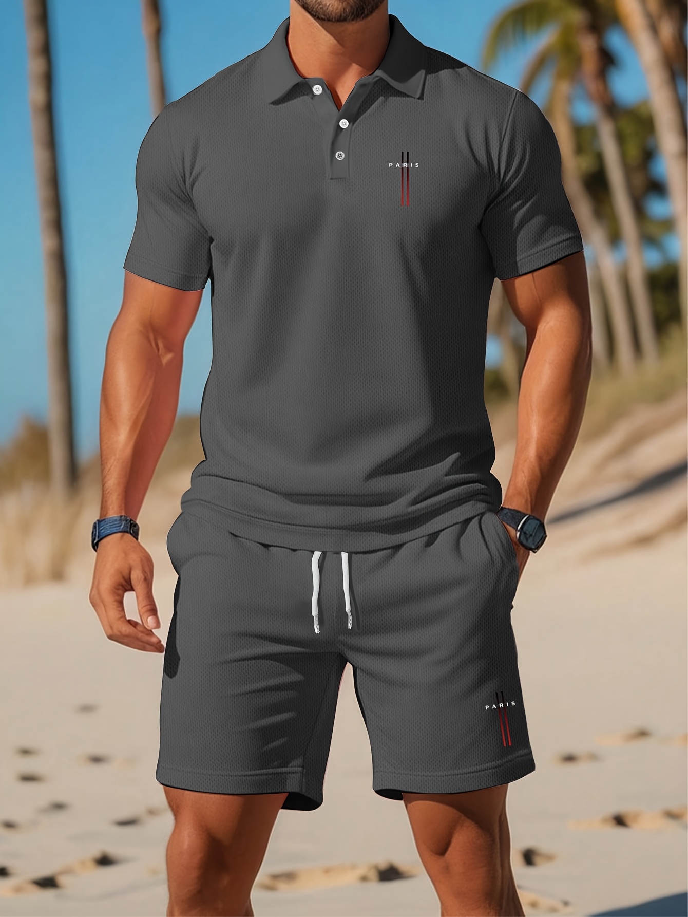 2026 여름 남성 폴로 셔츠 세트 - 3D 프린팅 디 - Men'S Fashion Rules 리뷰 및 가격