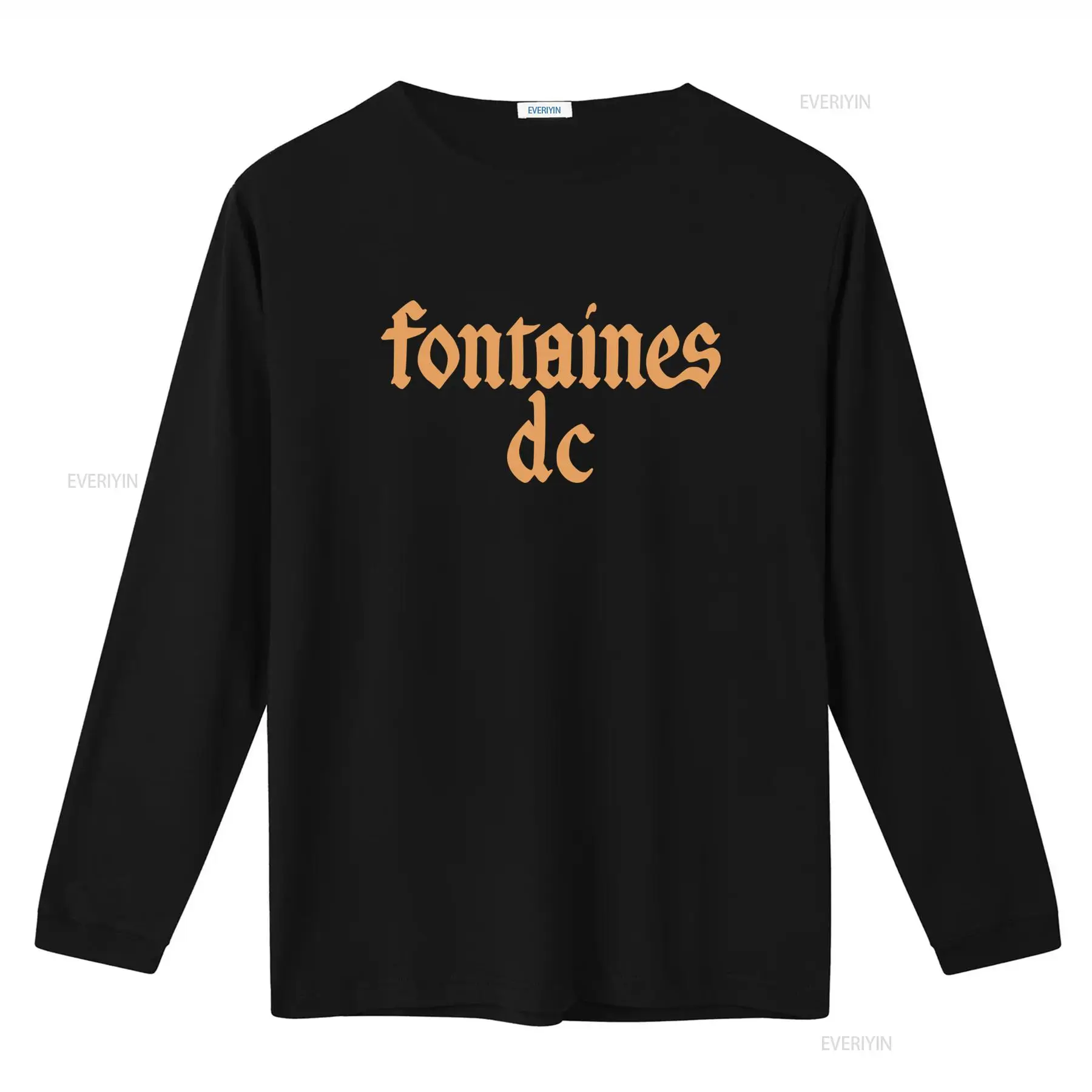 Fontaines D C '고딕 로고' 블랙 티셔츠 새 - Mens Fashion Black Shirt 리뷰 및 가격