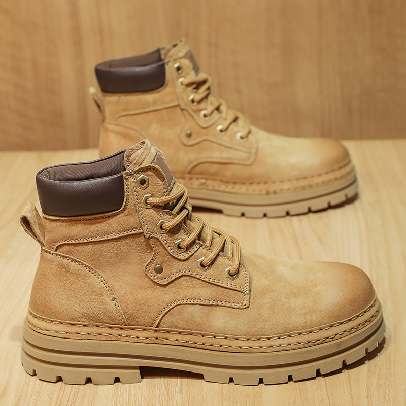 남성용 패션 봄 플랫폼 부츠 편안한 가죽 미끄럼 방지  - Men'S Fashion Footwear 리뷰 및 가격