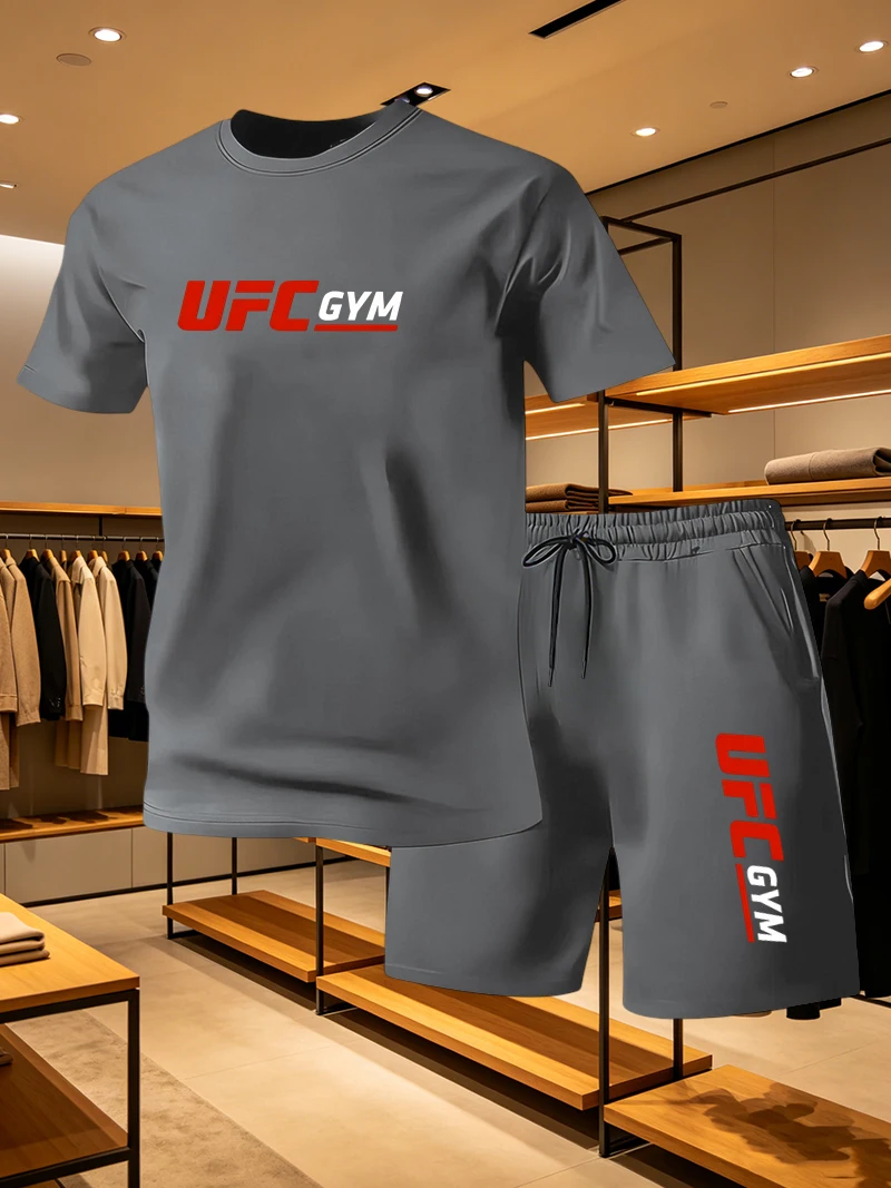 남성 패션 티셔츠 반바지 UFC 캐주얼 세트 여름 스포 - Men'S Fashion Rules 리뷰 및 가격