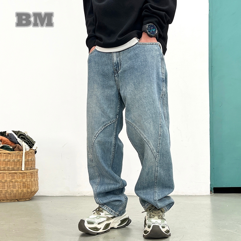 아메리칸 streetwear 라이트 블루 헐렁한 청바지 - Men'S Fashion With Baggy Jeans 리뷰 및 가격
