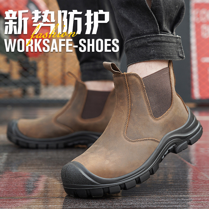 대형 남성용 패션 스틸 토 커버 작업화 소가죽 안전화  - Men'S Fashion Footwear 리뷰 및 가격