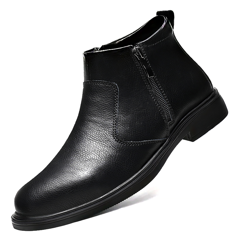 남성용 가을 겨울 신상 하이탑 가죽 신발, 지퍼가 달린 - Men'S Fashion Footwear 리뷰 및 가격