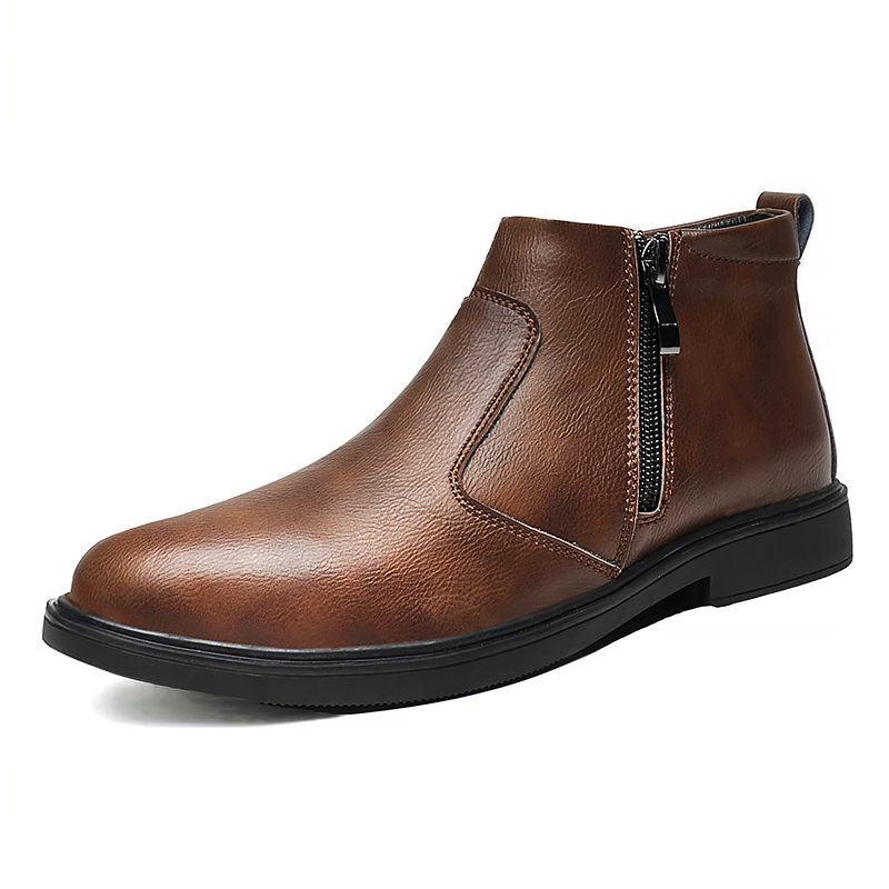 남성용 가을 겨울 신상 하이탑 가죽 신발, 지퍼가 달린 - Men'S Fashion Footwear 리뷰 및 가격