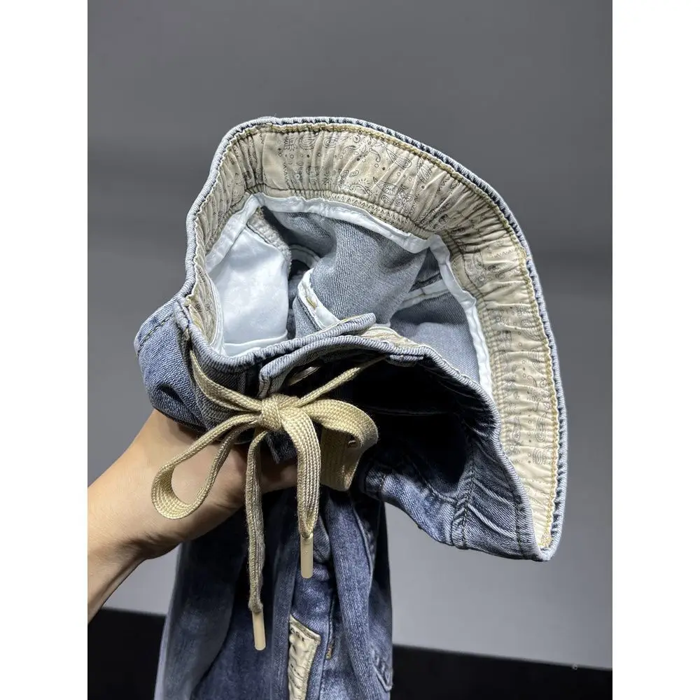 남성용 신축성 드로스트링 카고 워싱 의류, 테이퍼 배기 - Men'S Fashion With Baggy Jeans 리뷰 및 가격