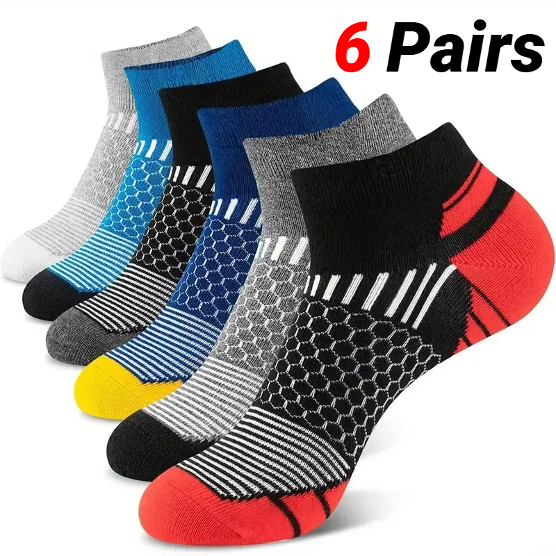 남성용 스포츠 짧은 양말 6켤레 - 땀 흡수 및 통기성 - Socks Ankle Men 리뷰 및 가격