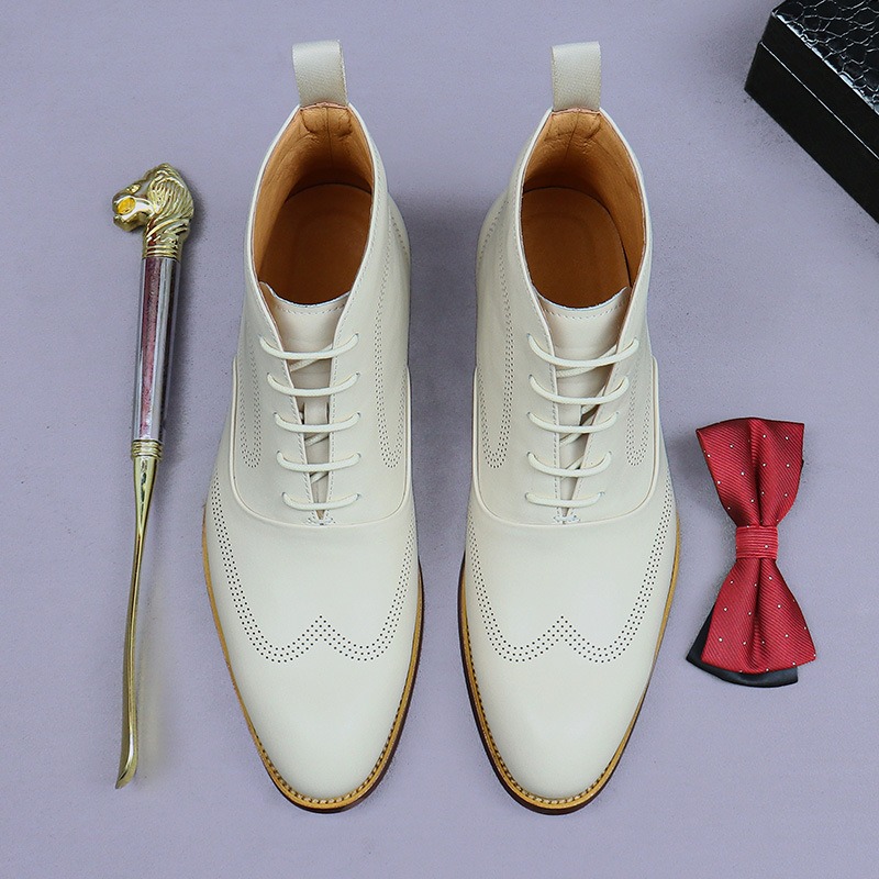 우아한 남성용 정품 가죽 첼시 부츠 고급 수제 편안한  - Men Fashion Elegant 리뷰 및 가격