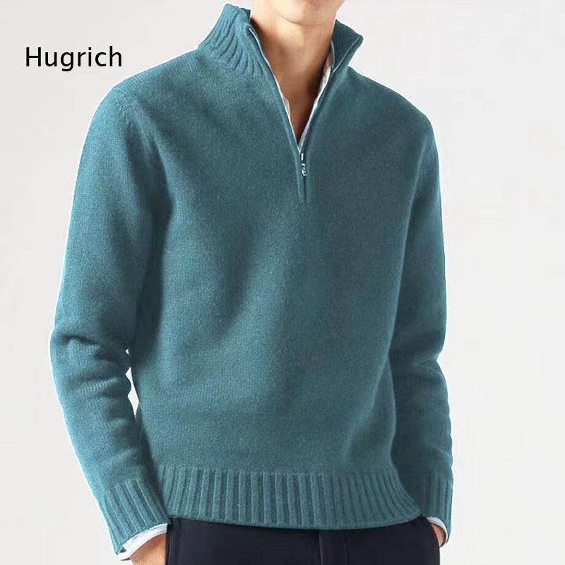패션 남성 솔리드 목폴라 쿼터 지퍼 니트 스웨터 긴팔  - Mens Fashion Quarter Zip 리뷰 및 가격