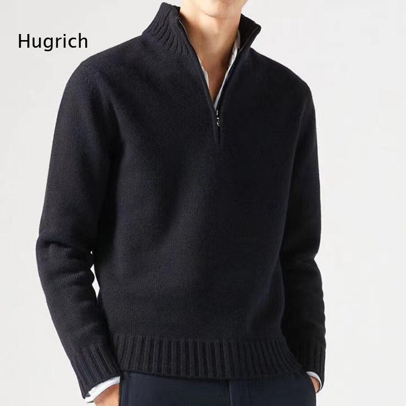 패션 남성 솔리드 목폴라 쿼터 지퍼 니트 스웨터 긴팔  - Mens Fashion Quarter Zip 리뷰 및 가격