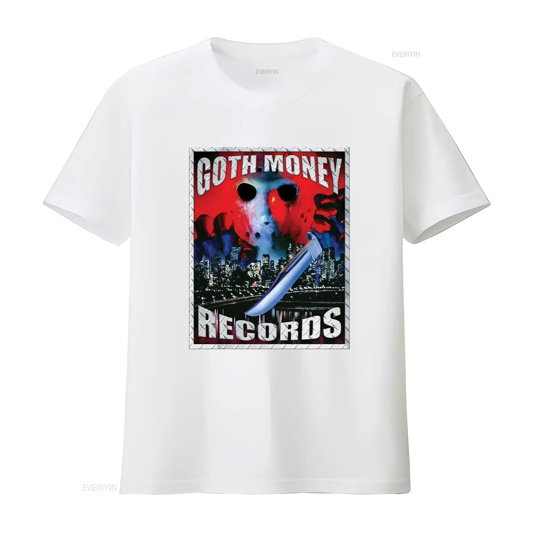 Goth Money Records 제이슨 로고 티셔츠  - Mens Fashion Black Shirt 리뷰 및 가격