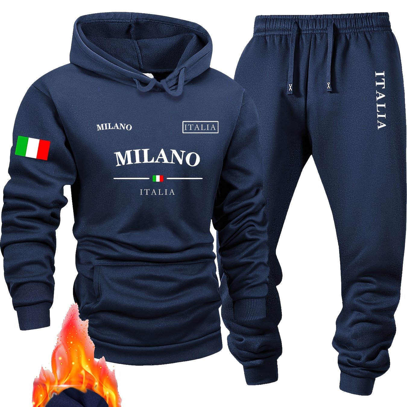 남성용 새로운 봄 패션 스포츠 후드티 세트, 밀란 글자 - Milan Men'S Fashion 리뷰 및 가격
