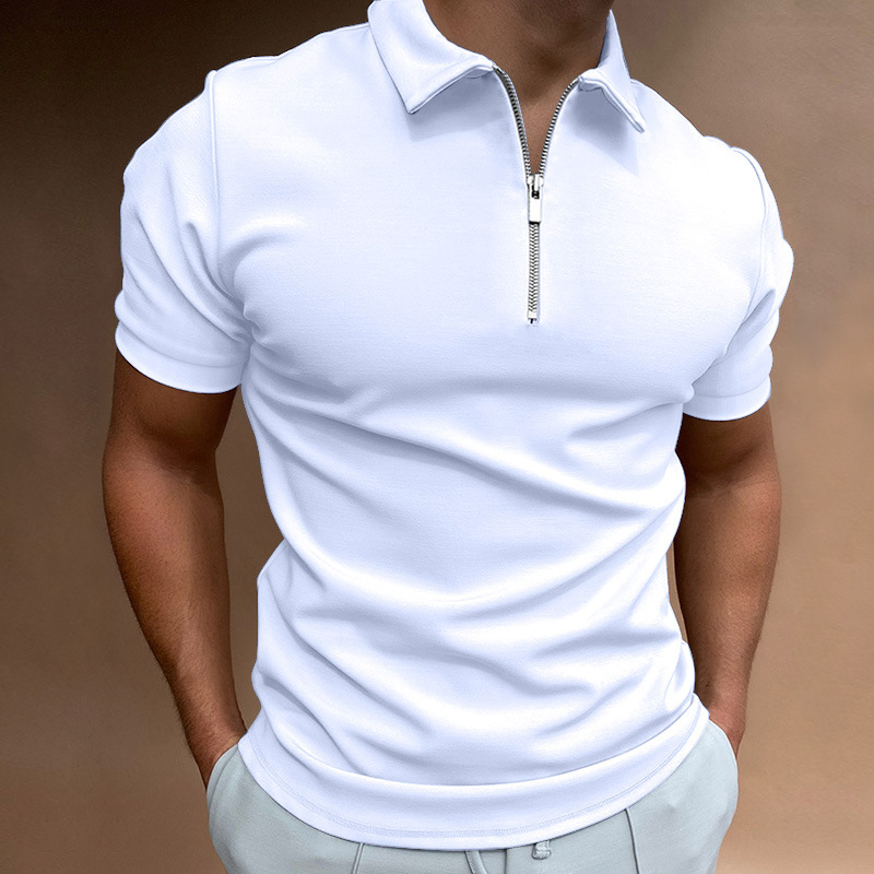 여름 남성용 쿼터 지퍼 반팔 캐주얼 폴로 셔츠 칼라 티 - Mens Fashion Quarter Zip 리뷰 및 가격