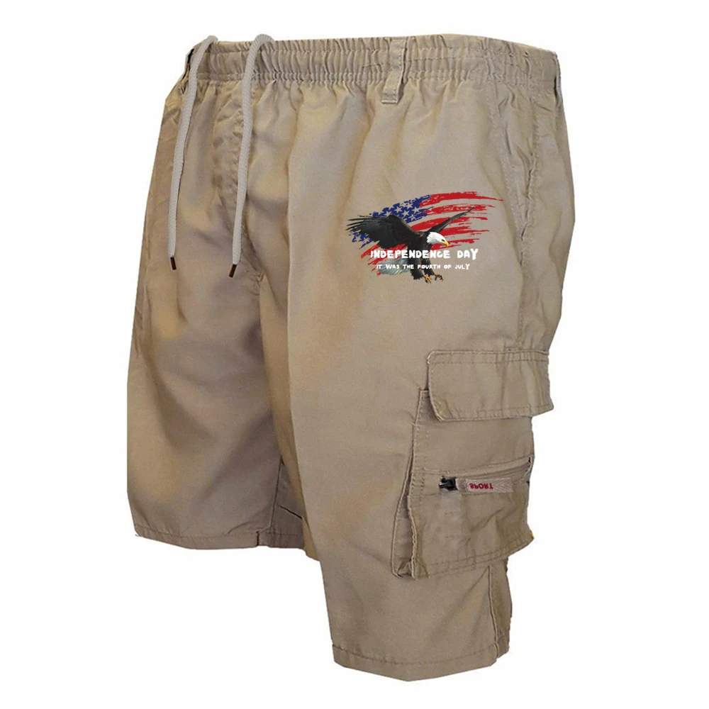 여름 남성 밀리터리 스타일 카고 반바지 아메리칸 프린트 - Mens Fashion Workwear 리뷰 및 가격