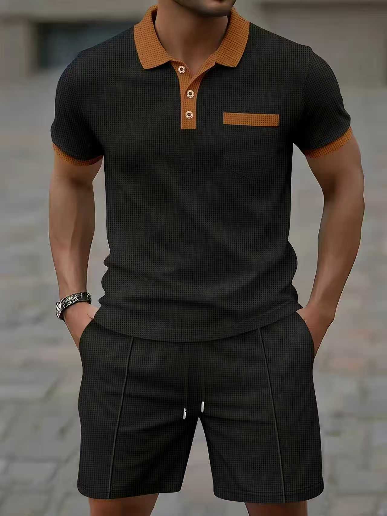 베스트셀러 남성 여름 반팔 셔츠 티셔츠 폴로 반바지 세 - Men'S Fashion Rules 리뷰 및 가격