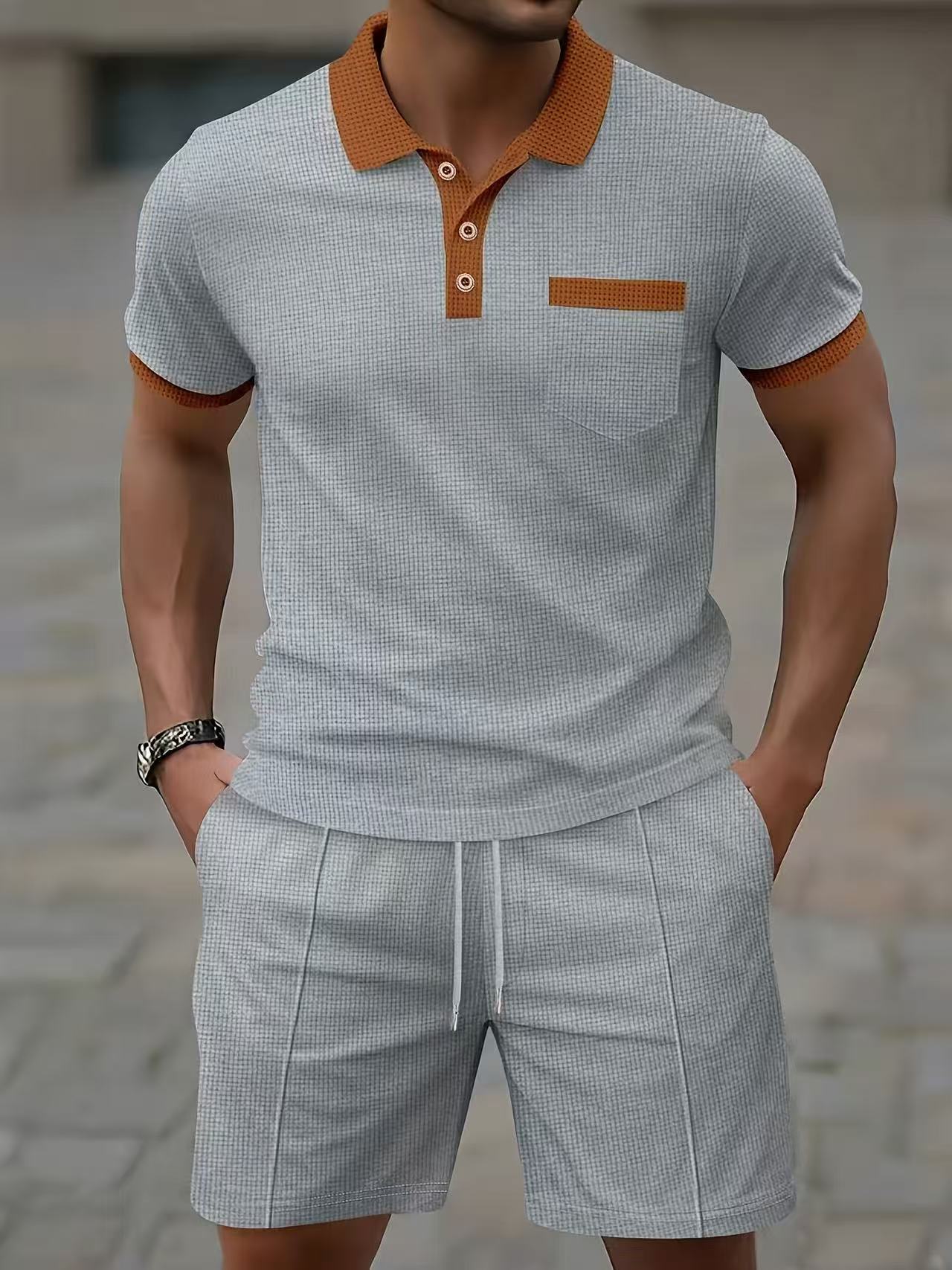 베스트셀러 남성 여름 반팔 셔츠 티셔츠 폴로 반바지 세 - Men'S Fashion Rules 리뷰 및 가격