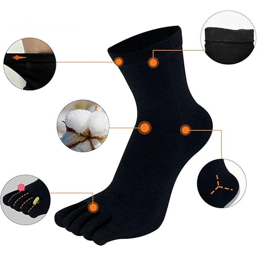 1/5/12켤레 남녀공용 면 발가락 양말, 통기성 좋은 - Socks Ankle Men 리뷰 및 가격