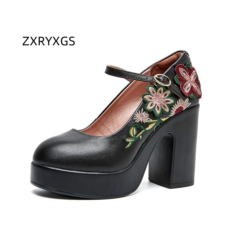 ZXRYXGS 탑 레이어 소가죽 자수 꽃 신발 패셔너블 - Men Fashion Elegant 리뷰 및 가격